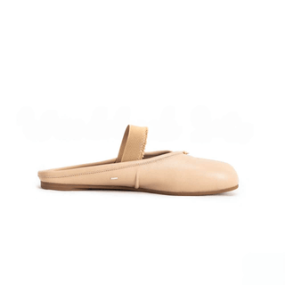 Beige Leather Tabi Ballerinas Mule - Sofia Romano