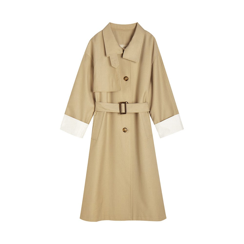 Belted Long Trench Coat - Sofia Romano