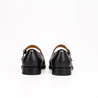 Black Leather Split - Toe Tabi Flats - Sofia Romano