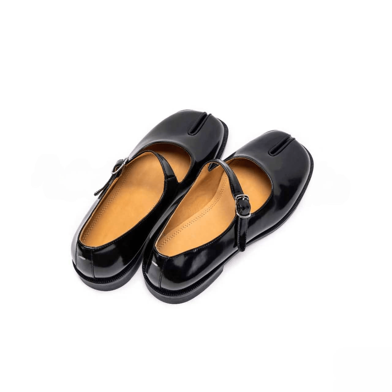 Black Patent Tabi Mary Jane Shoes - Sofia Romano