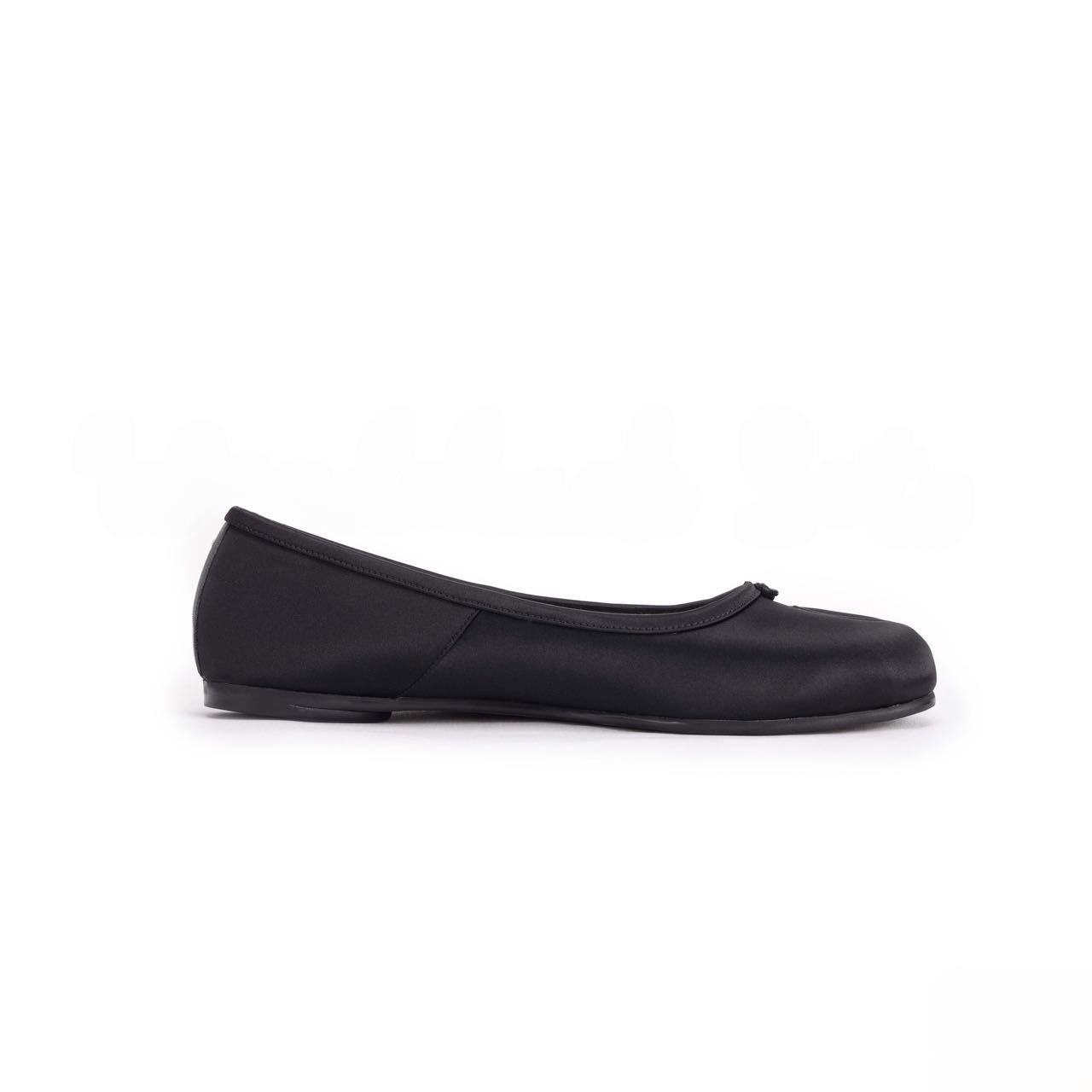 Black Satin Split - Toe Tabi Ballerinas - Sofia Romano