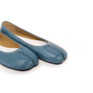 Blue Leather Split - Toe Tabi Sandals - Sofia Romano