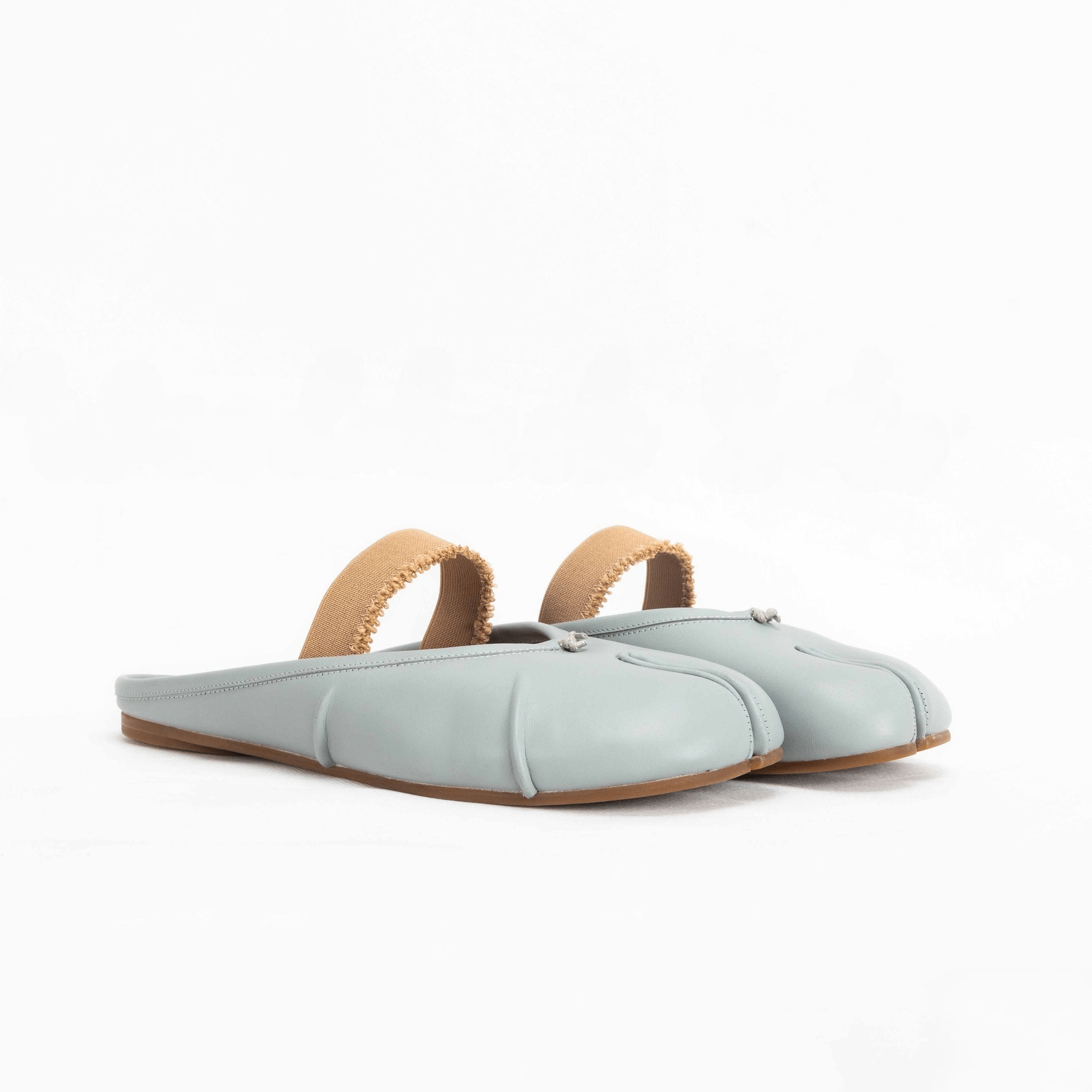 Blue Leather Tabi Ballerinas Mule - Sofia Romano