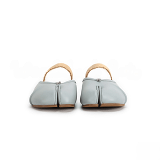 Blue Leather Tabi Ballerinas Mule - Sofia Romano