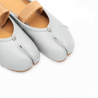 Blue Leather Tabi Ballerinas Mule - Sofia Romano