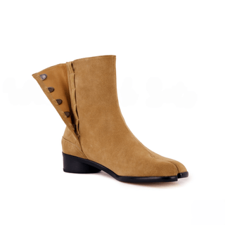 Bronze Leather Split - Toe Tabi Boots - Sofia Romano