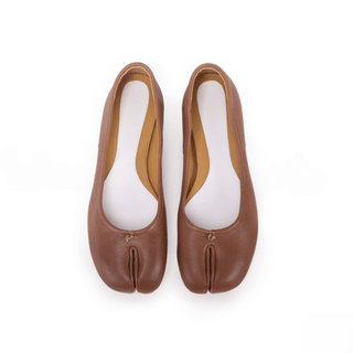 Brown Leather Split - Toe Sandals - Sofia Romano