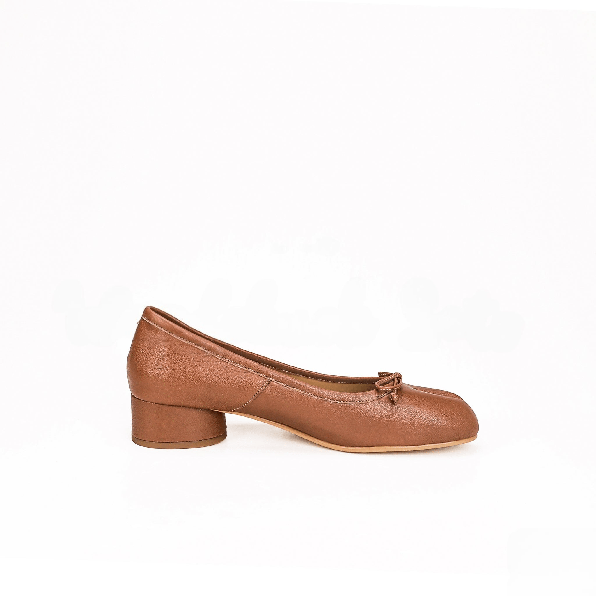 Brown Tabi Split - Toe Mary Jane Flats - Sofia Romano