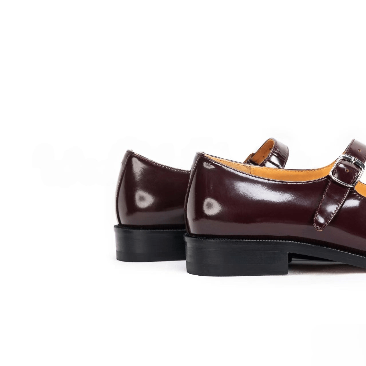 Burgundy Leather Tabi Shoes - Sofia Romano