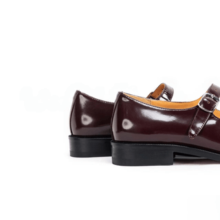 Burgundy Leather Tabi Shoes - Sofia Romano