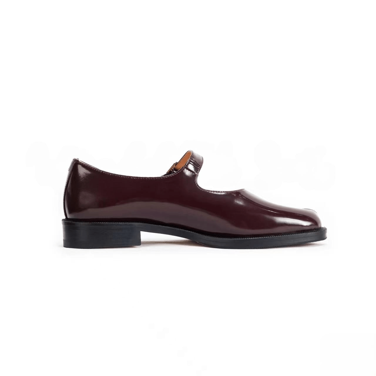 Burgundy Leather Tabi Shoes - Sofia Romano