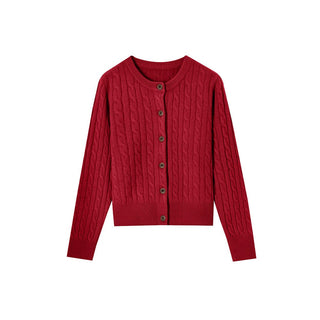 Cable Knit Cardigan - Sofia Romano