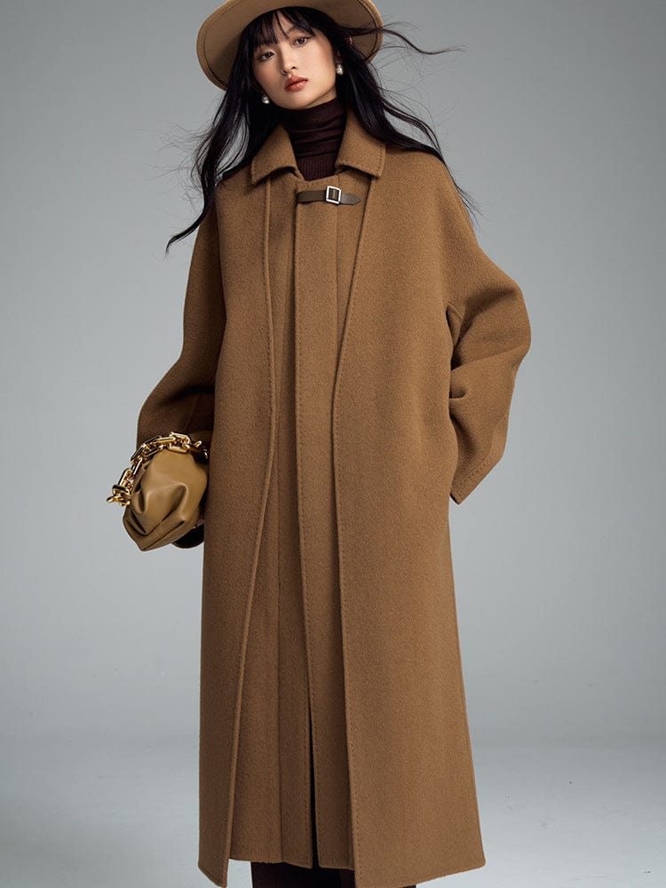 Camel Wool Coat - Sofia Romano