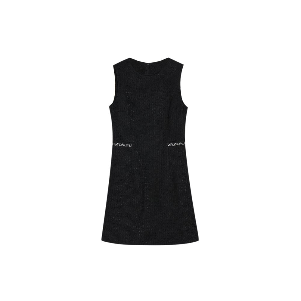 Classic Black Sleeveless Dress - Sofia Romano