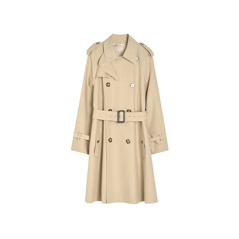 Classic Double - Breasted Trench Coat - Sofia Romano