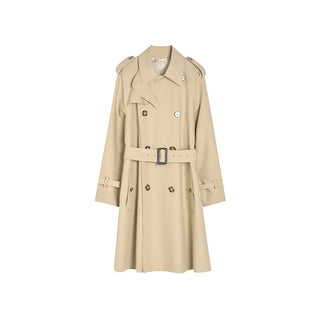 Classic Double - Breasted Trench Coat - Sofia Romano