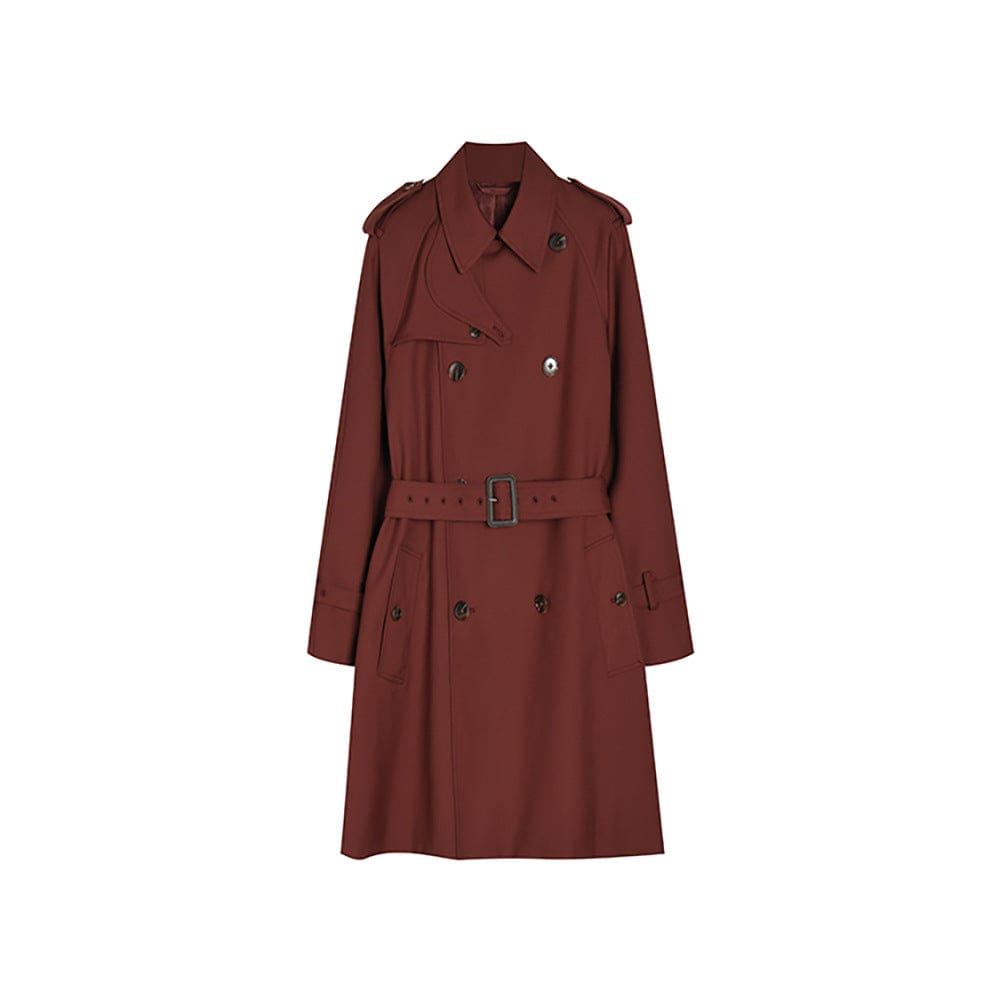 Classic Double - Breasted Trench Coat - Sofia Romano