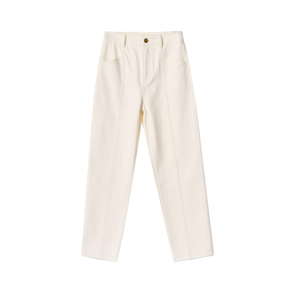 Classic White Relaxed Fit Jeans - Sofia Romano