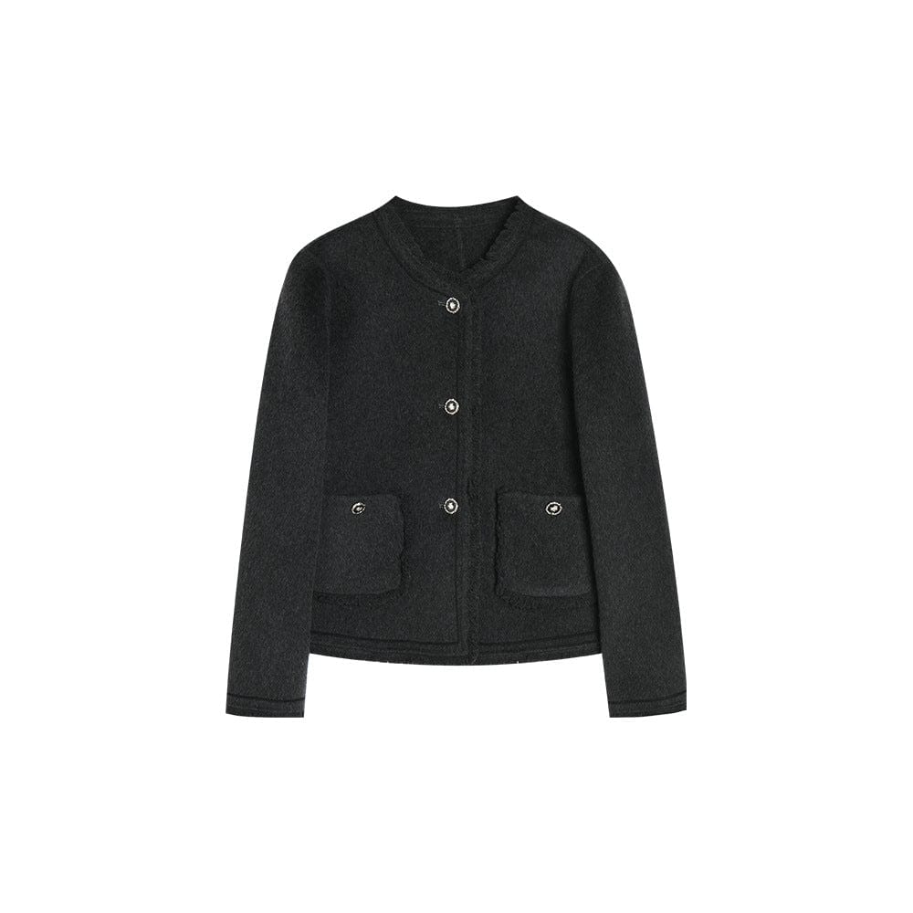 Classic Wool Blend Jacket - Sofia Romano