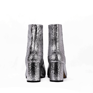 Cracked Silver Tabi Heels 8cm - Sofia Romano