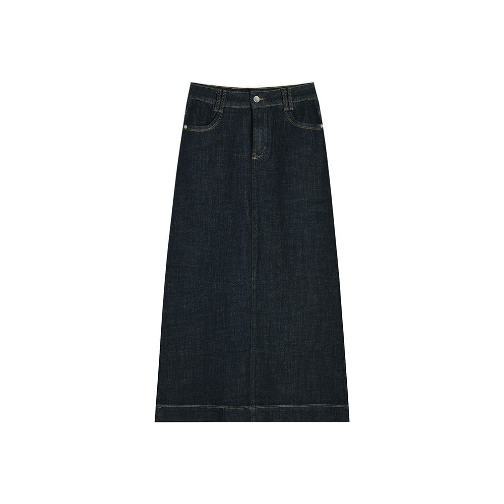 Denim A - Line Maxi Skirt - Sofia Romano