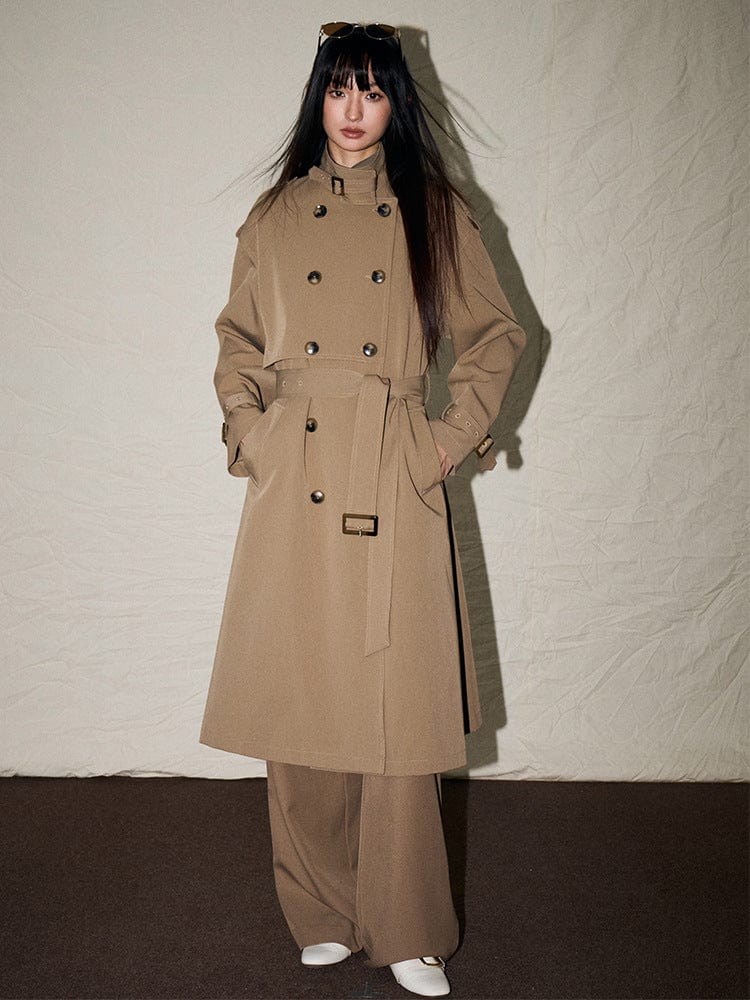 Double - Breasted Trench Coat - Sofia Romano