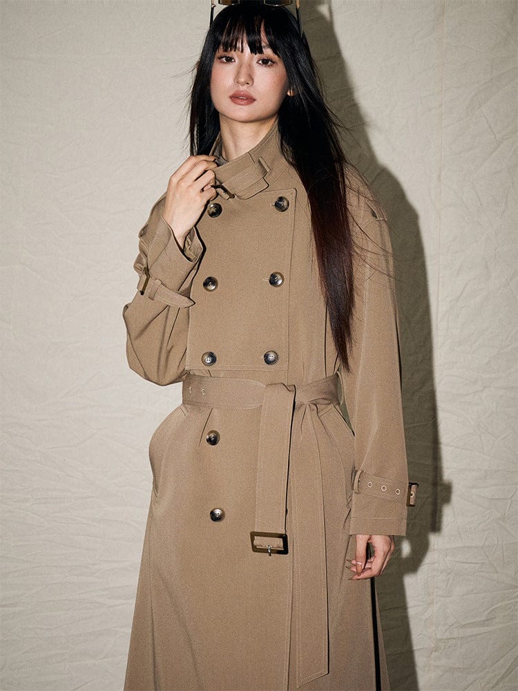 Double - Breasted Trench Coat - Sofia Romano