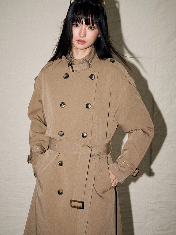 Double - Breasted Trench Coat - Sofia Romano