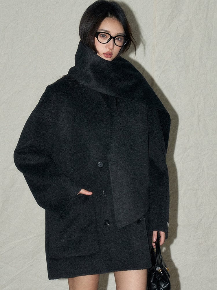 Double - Breasted Wool Coat - Sofia Romano