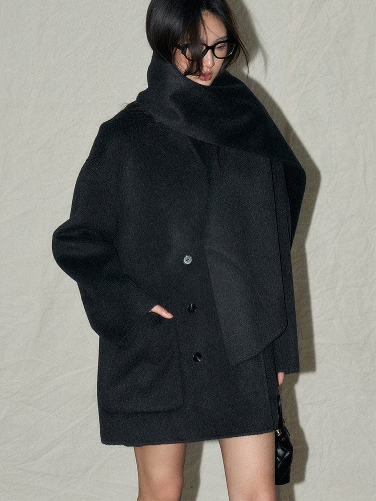 Double - Breasted Wool Coat - Sofia Romano