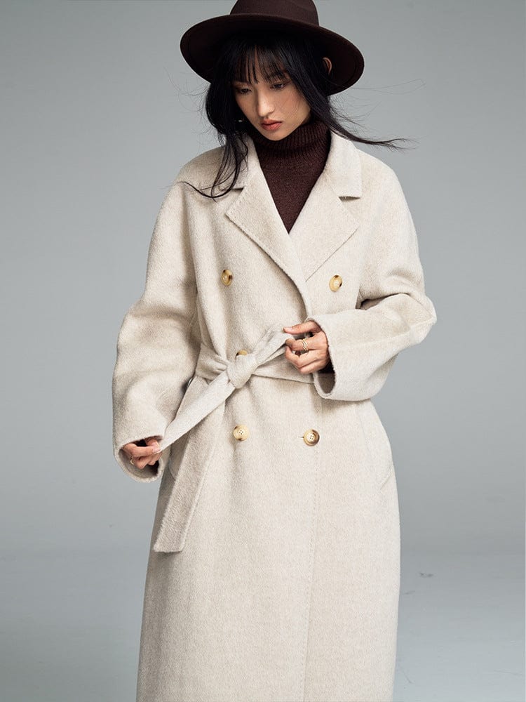 Double - Breasted Woolen Coat - Sofia Romano