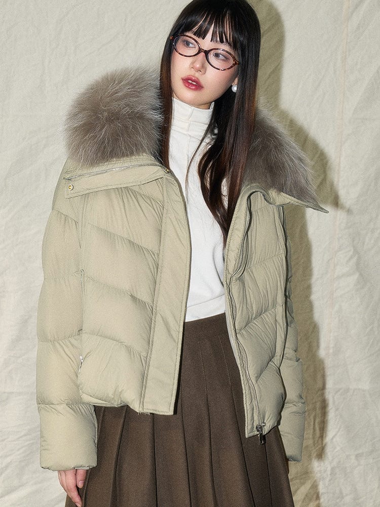 Fur Collar Down Jacket - Sofia Romano