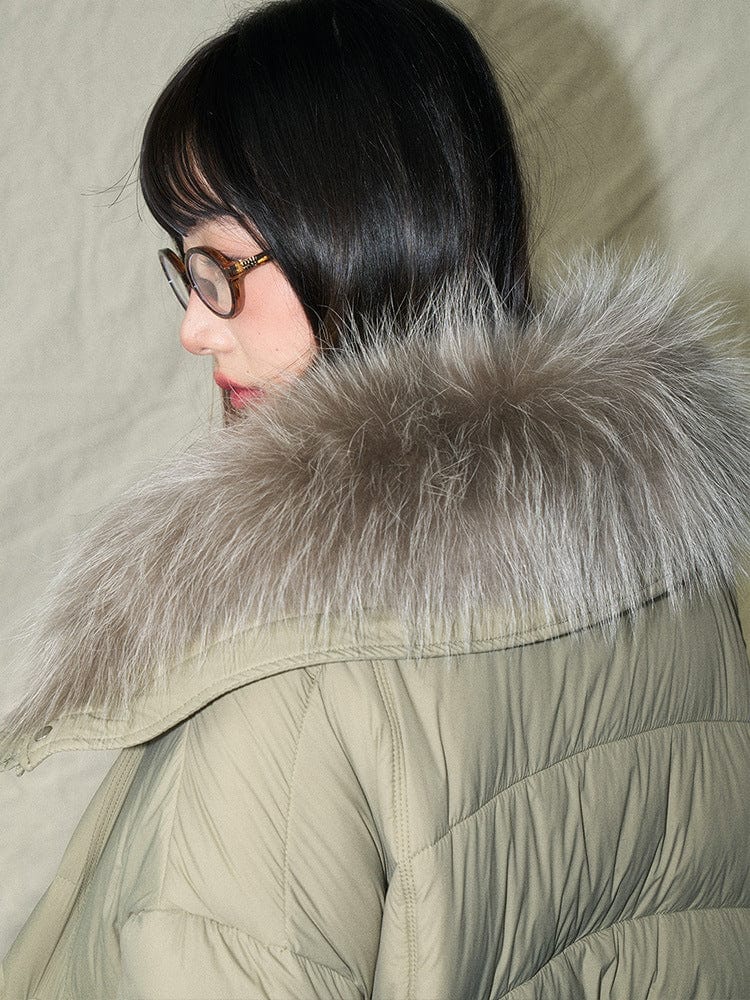 Fur Collar Down Jacket - Sofia Romano