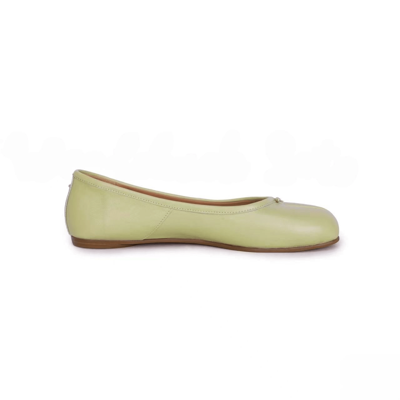 Green Leather Split - Toe Sandals - Sofia Romano