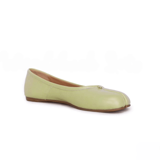 Green Leather Split - Toe Sandals - Sofia Romano