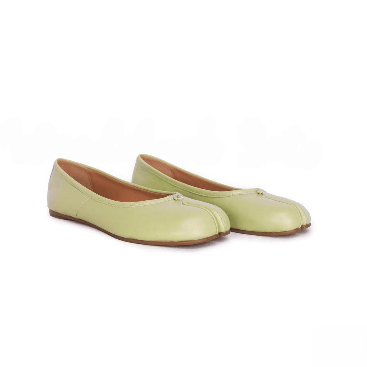 Green Leather Split - Toe Sandals - Sofia Romano