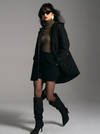 Hooded Quilted Coat - Sofia Romano