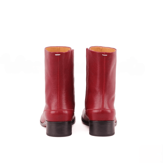 Leather Tabi Split - Toe Red Boots - Sofia Romano