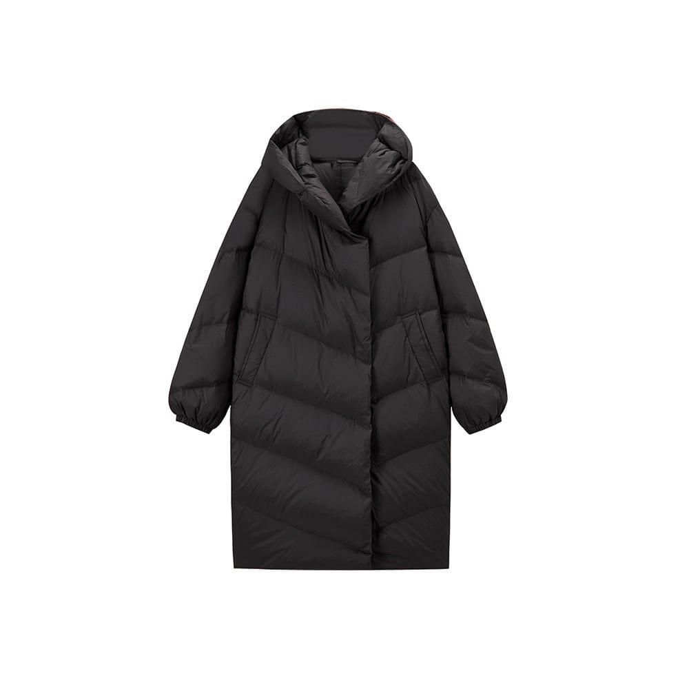 Padded Hooded Long Coat - Sofia Romano