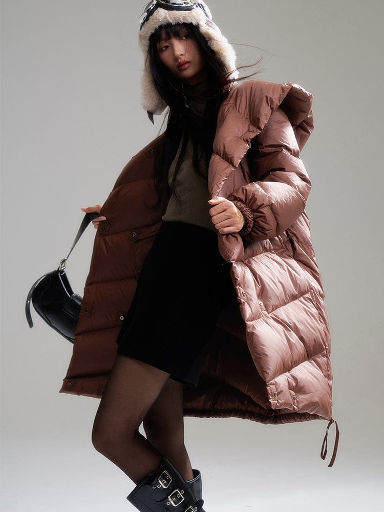 Padded Hooded Long Coat - Sofia Romano