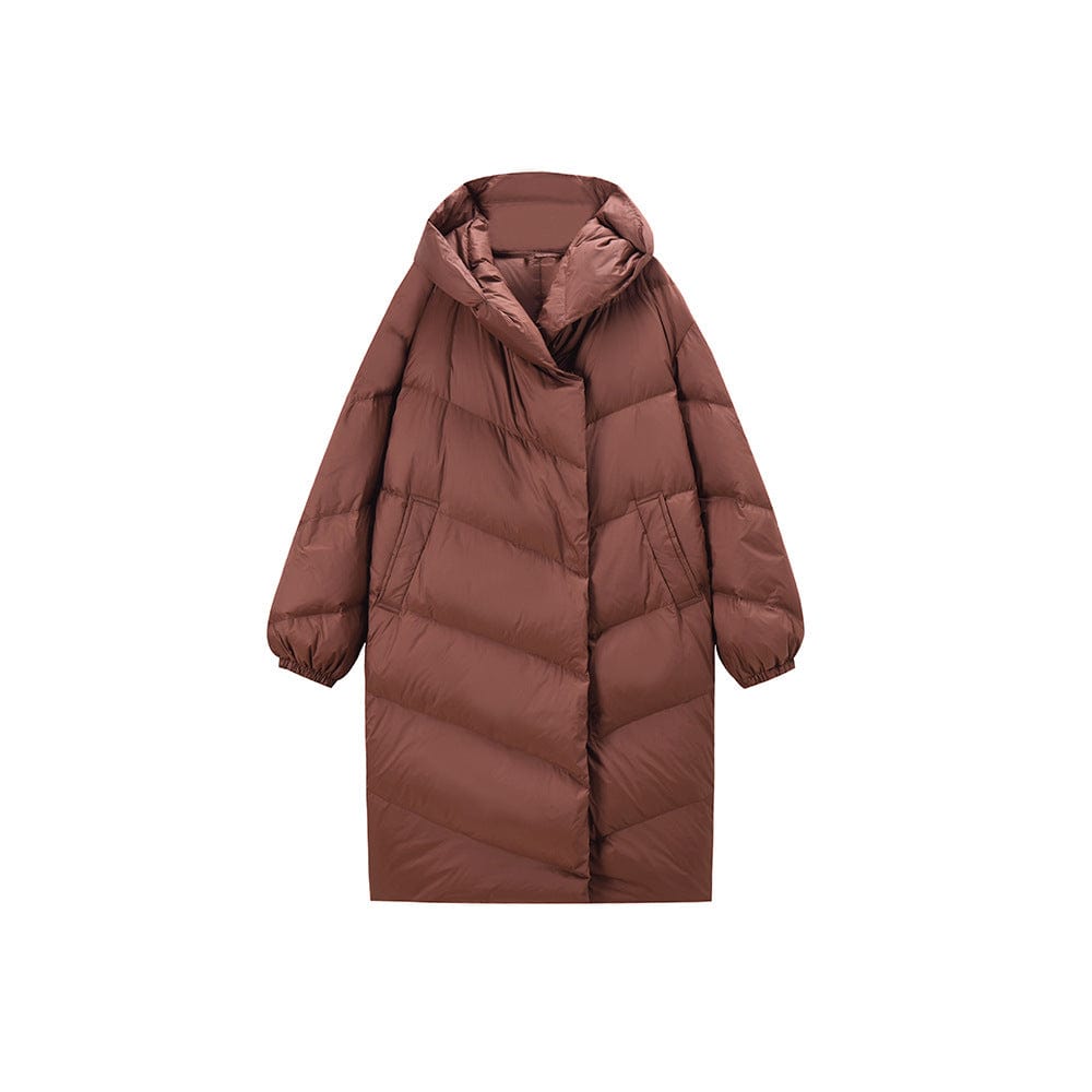 Padded Hooded Long Coat - Sofia Romano