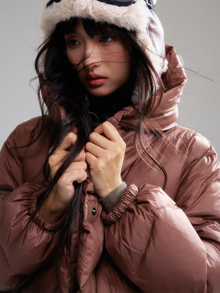 Padded Hooded Long Coat - Sofia Romano