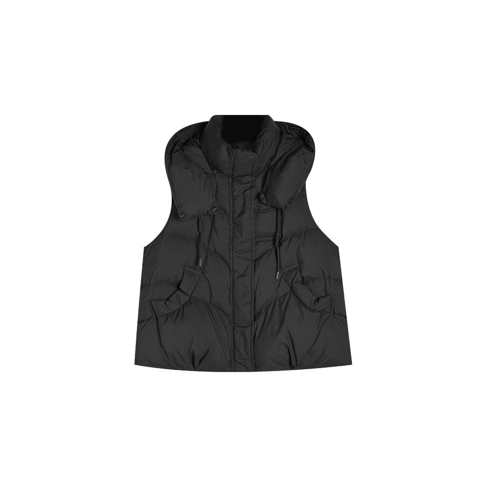 Padded Sleeveless Hooded Vest - Sofia Romano