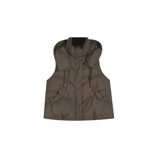 Padded Sleeveless Hooded Vest - Sofia Romano