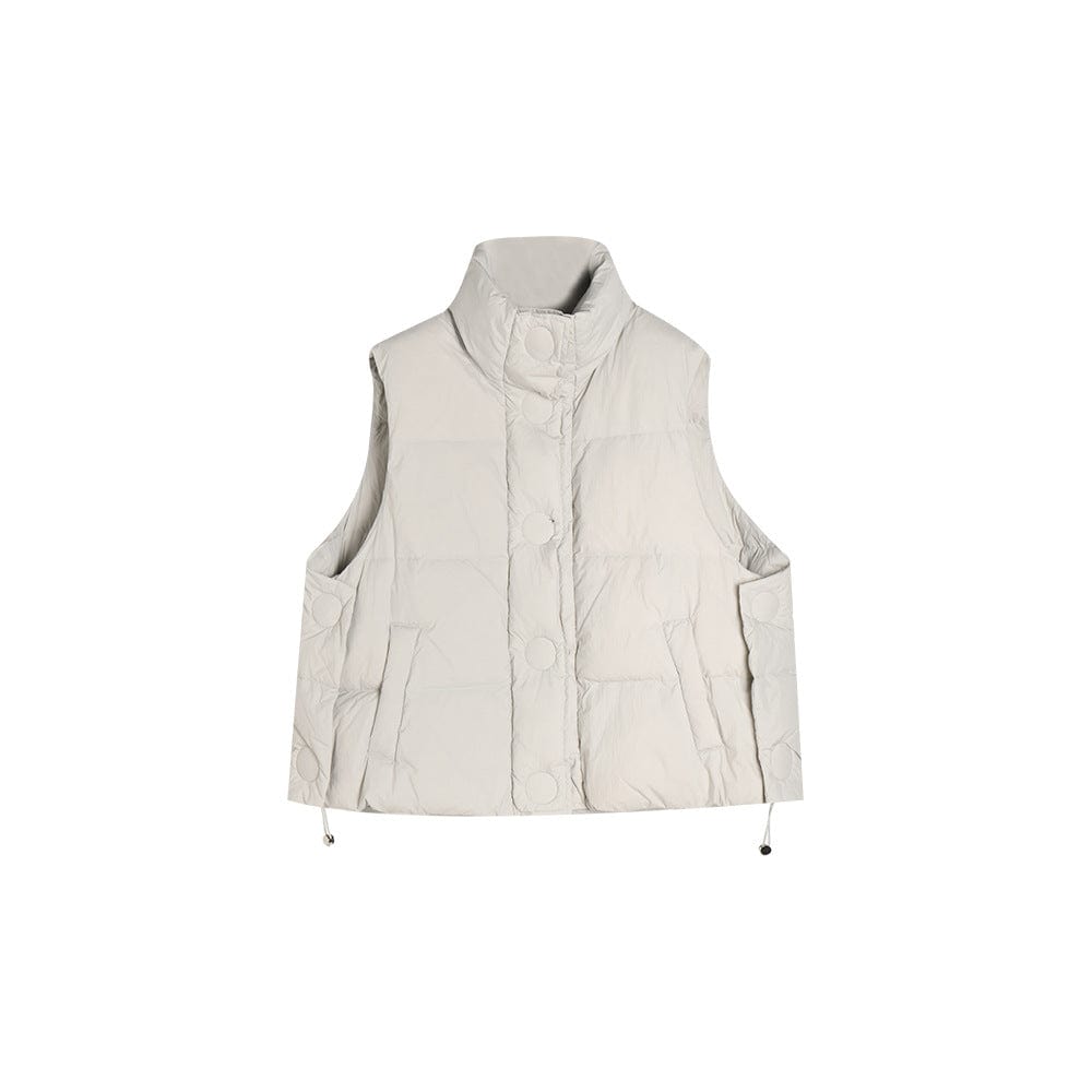 Padded Stand Collar Vest - Sofia Romano