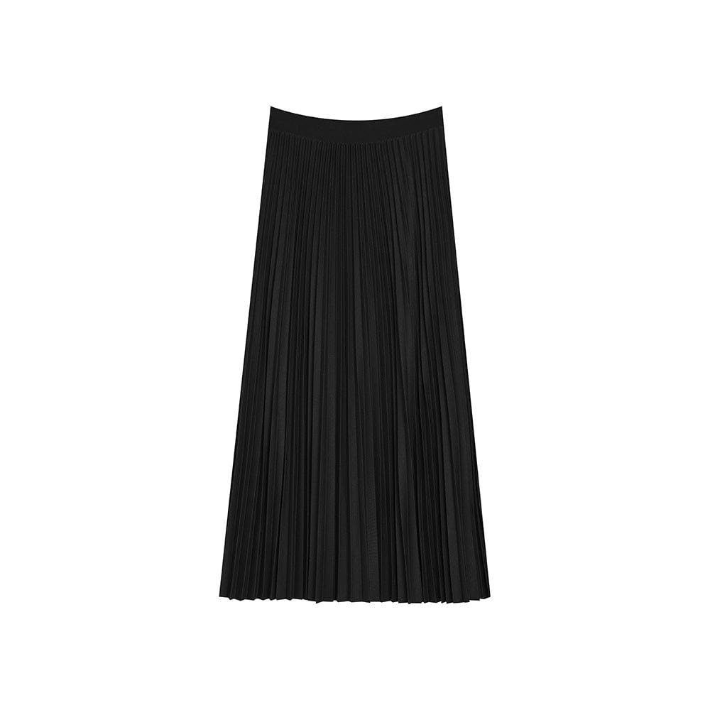 Pleated A - Line Midi Skirt - Sofia Romano