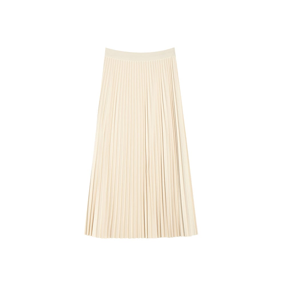 Pleated A - Line Midi Skirt - Sofia Romano