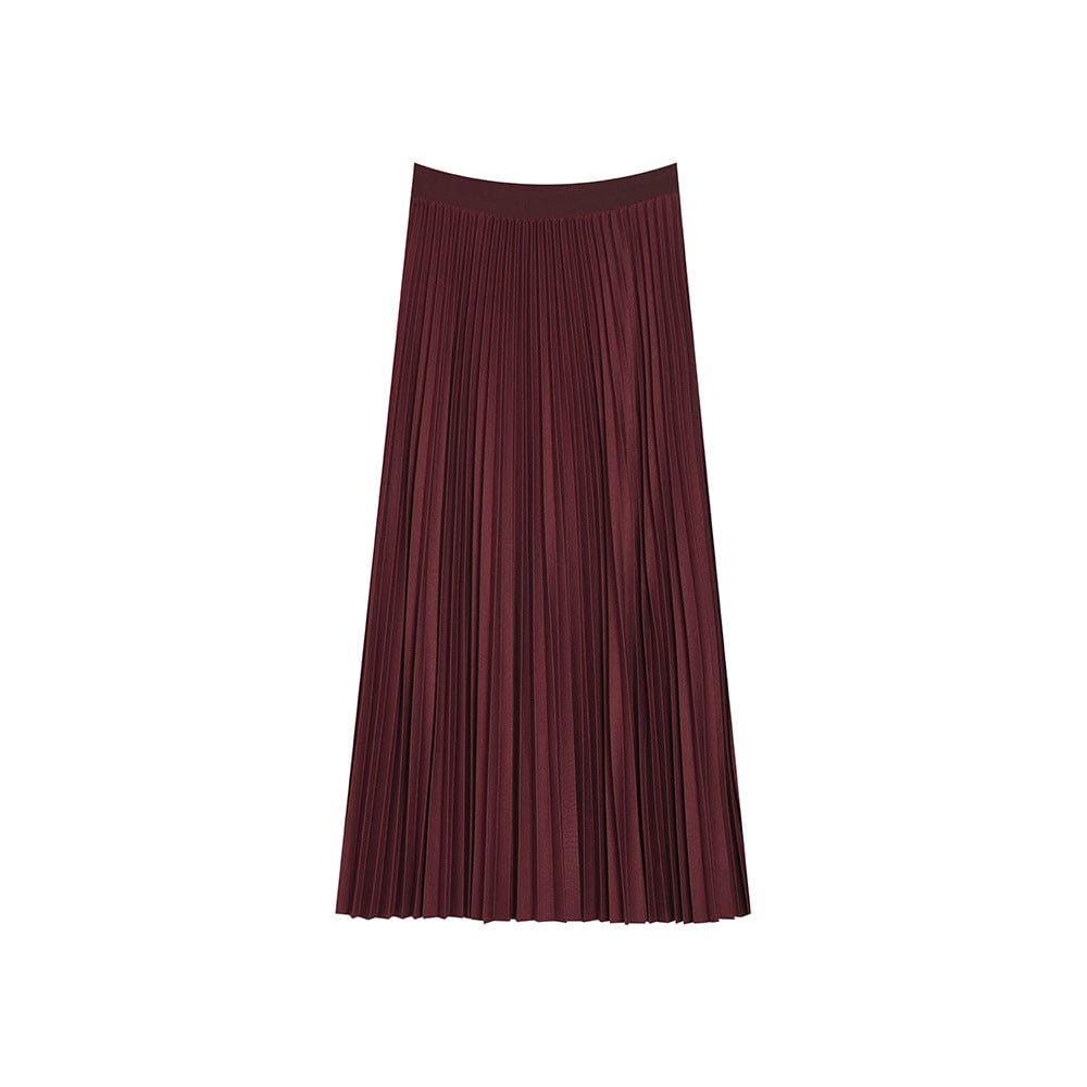 Pleated A - Line Midi Skirt - Sofia Romano