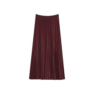 Pleated A - Line Midi Skirt - Sofia Romano