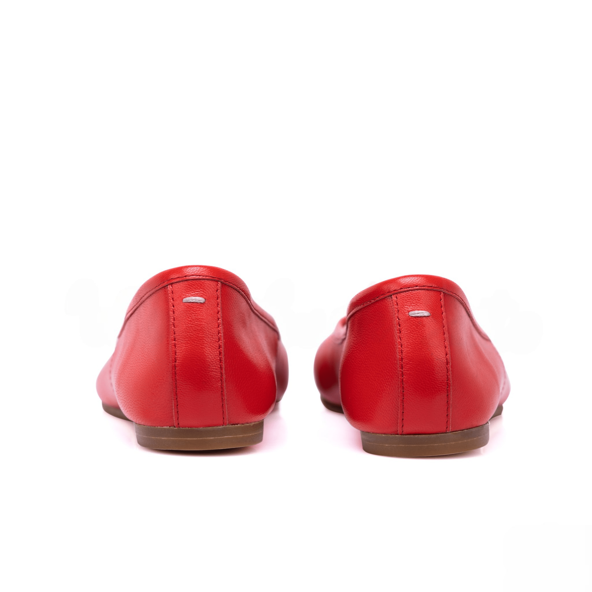 Red Leather Split - Toe Tabi Ballerinas - Sofia Romano